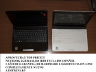 NETBOOK 2GB ram 160 HDD teclado español + 1 año de garantia - mejor precio | unprecio.es