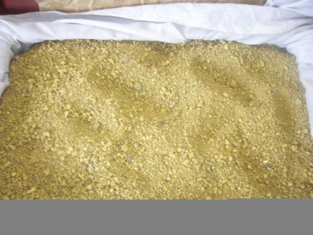 La venta de polvo de oro y lingotes de oro