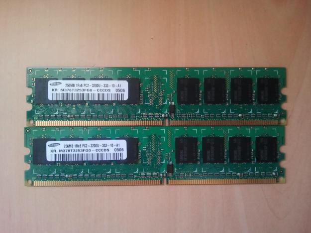 Lote de Memorias RAM DDR2 total de 512Mb