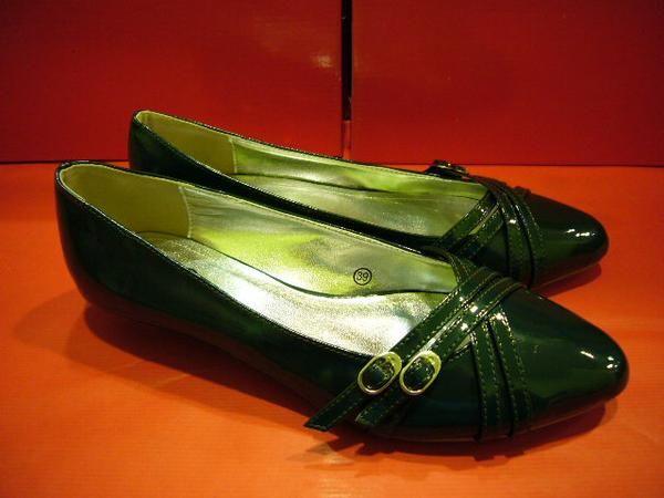 santa pola bailarina verde plana punta fina n. 37 zapatos