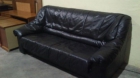 Vendo sofá de 3 plazas en piel color negro - mejor precio | unprecio.es