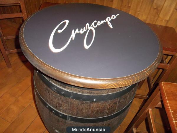 vendo 5 barriles con mesa para restaurantes---tfno: 652 50 56 64-luis