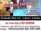 Chollo, playa de gandia obra nueva 97.000€ - mejor precio | unprecio.es