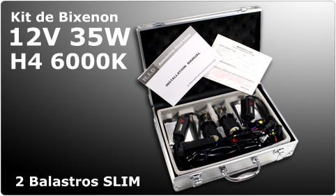 KIT DE BIXENON PARA COCHE H4 4300k 6000K 8000K BALASTROS SLIM.