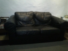 Sofa de piel negro muy comodo- 2 plazas - mejor precio | unprecio.es