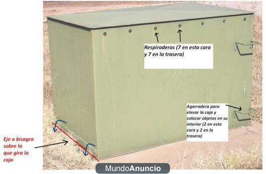 4 cajas de chapa para albergar objetos