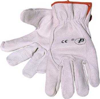 Guantes todo piel flor gris, Planas