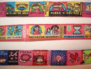 PULSERAS DE TELA CON ORACIONES
