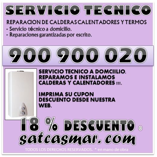 Servicio tecnico chaffoteaux.. reparacion calderas y calentadores 900-901-075 sat