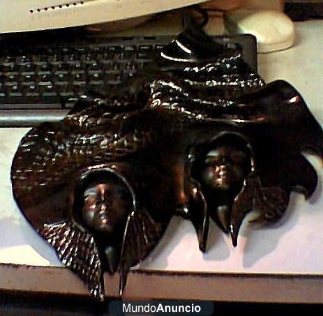 caras metalizadas.decorativo.