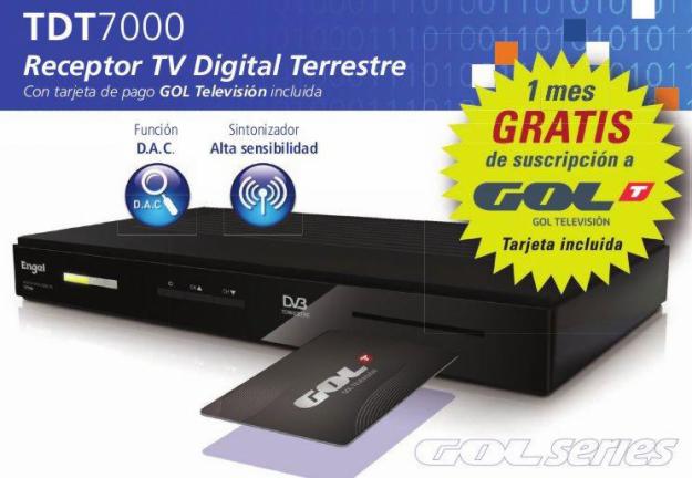 Receptor TDT  RT-7000 para Gol-TV con un mes gratis
