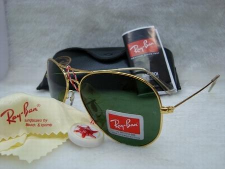 Ray ban Aviador Modelo 3025 Lente verde Montura Dorada. REBAJAS