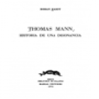 Thomas Mann. Historia de una disonancia. Traducción de Juan J. del Solar. --- Editores Barral, Biblioteca de Balance nº - mejor precio | unprecio.es