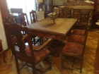 muebles antiguos de salon de madera maciza de nogal - mejor precio | unprecio.es