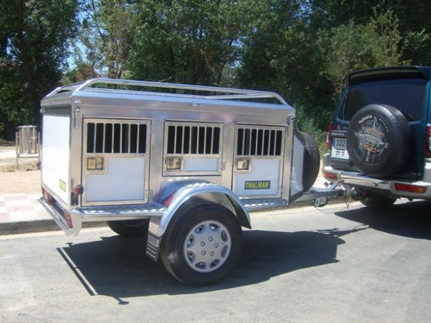 REMOLQUES PARA PERROS THALMAN.EN ALUMINIO CON SUSPENSION,CAZADORES.CRIADORES.TERMICOS