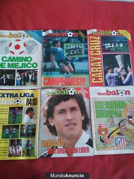 VENDO REVISTAS DON BALON Y GIGANTES DEL BASKET AÑO 84,85 Y 86.