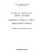 Pablo Neruda, César Vallejo y Federico García Lorca, microcosmos poéticos. Estudios de interpretación crítica. ---  Anay