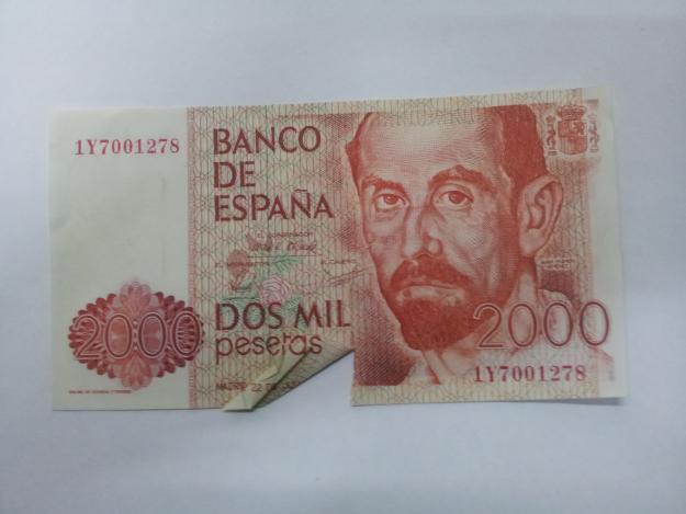 Billete unico 2.000 pesetas.