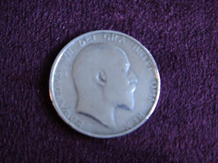Chelin inglés de plata, eduardo vii; año 1906