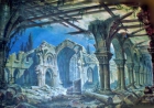Ruinas de una Abadía, Nocturna, Romanticismo Pintura siglo XIX - mejor precio | unprecio.es