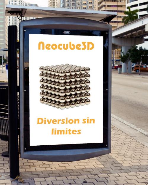 Neocube 3D, 216 imanes 5mm color niquel, buckyballs