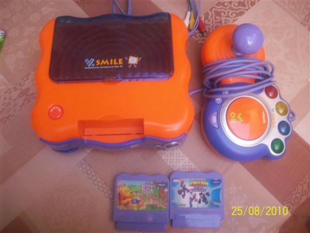 consola vtech para niños con mando y 2 juegos