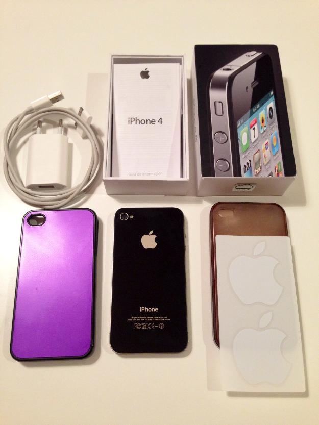 Iphone 4 8gb + 2 fundas + cargador + caja original