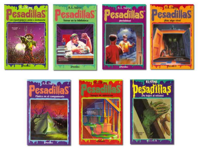 Pesadillas de R.L. Stine (Ediciones B). Lote 7 ejemplares