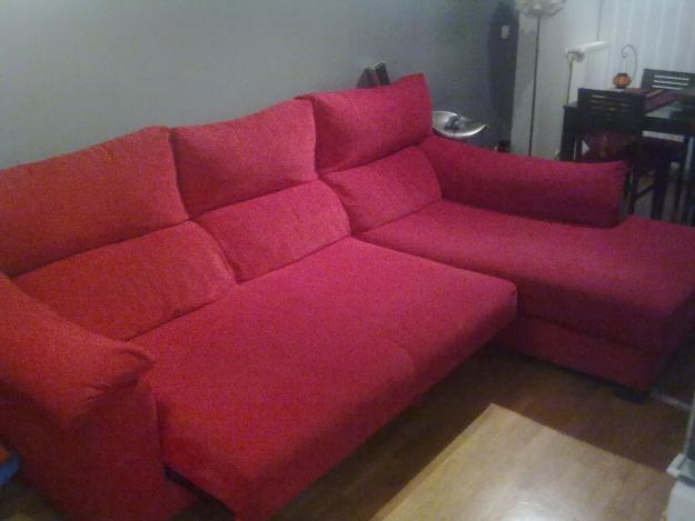 VENDO SOFA ROJO CHAISE LONGUE TAPICERIA ALCANTARA 300€