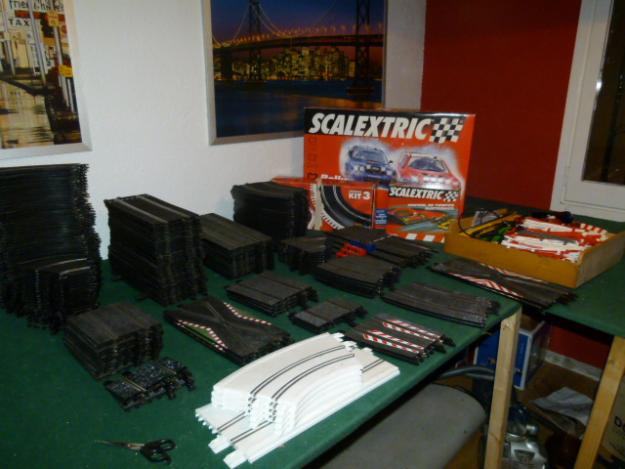 Lote de pistas y accesorios scalextric y ninco