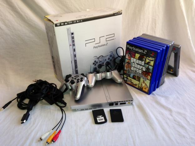 Vendo PS2 Slim + 2 Mandos + 2 Memory Cards + 9 Juegos