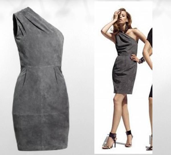 Vestido gris ante JIMMY CHOO (H&M) T34