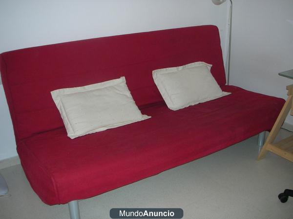 sofa cama rojo-óxido