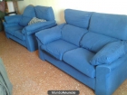 VENDO 2 SILLONES DE 3 PLAZAS CADA UNO EN AZUL. - mejor precio | unprecio.es