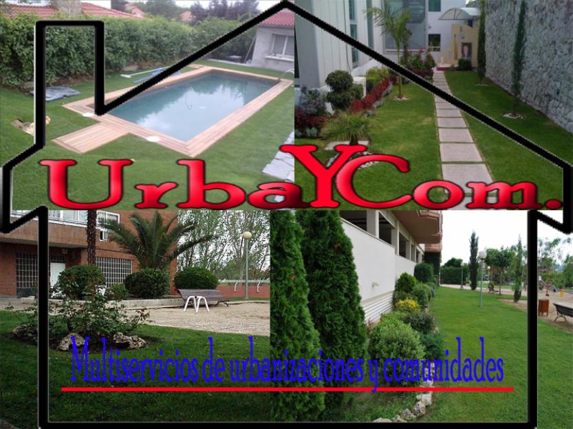 Mantenimiento general de jardines, piscinas de comunidades o particulares.