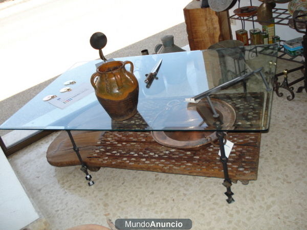 MESA DE TRILLO FORJA ARTISTICA Y CRISTAL ESCUELA DE FORJA