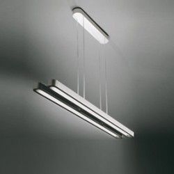 Artemide Talo sosp. catamarano (90, 120) 2x39w fluorescente lineal - no dimerable: silver - iLamparas.com