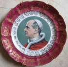 Plato de porcelana decorativo con la imagen del papa Pablo VI - mejor precio | unprecio.es