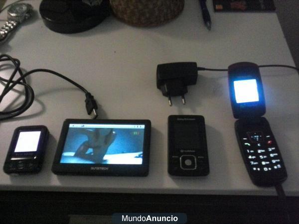 MP5 + MP4 + SAMSUNG + SONY + CABLE Y CARGADOR