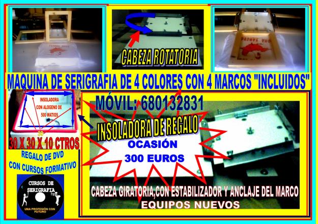 Kit completo serigrafia+ insoladora+dvd