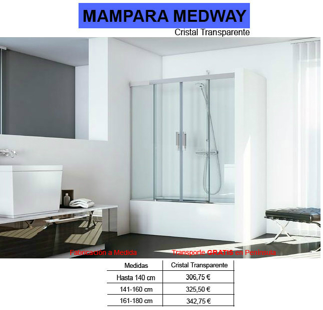 www-catalogoreina-com. Vendemos mampara de ducha Medway. Transporte gratis