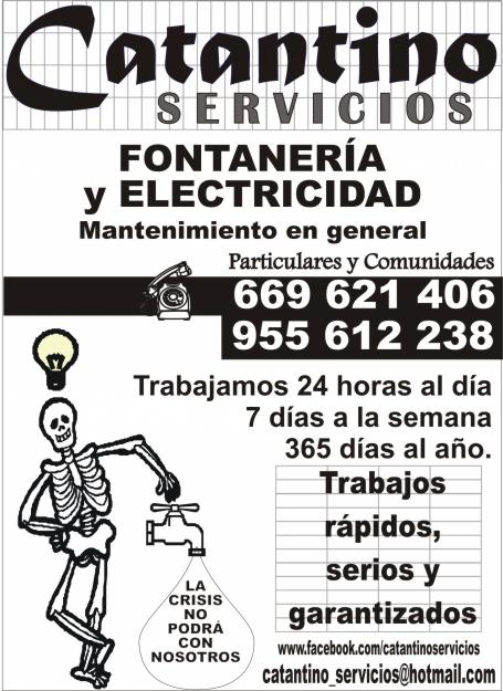 Electricista y fontanero