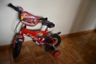 Bicicleta infantil 12’ (para 3-4-5 años) modelo cars en rojo - mejor precio | unprecio.es
