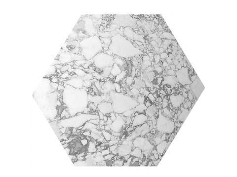 Losas hexagonales de mármol italiano blanco Carrara
