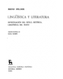 Lingüística y literatura. Investigación del estilo, retórica, lingüística del texto. Traducción de E. Bombín. ---  Gredo