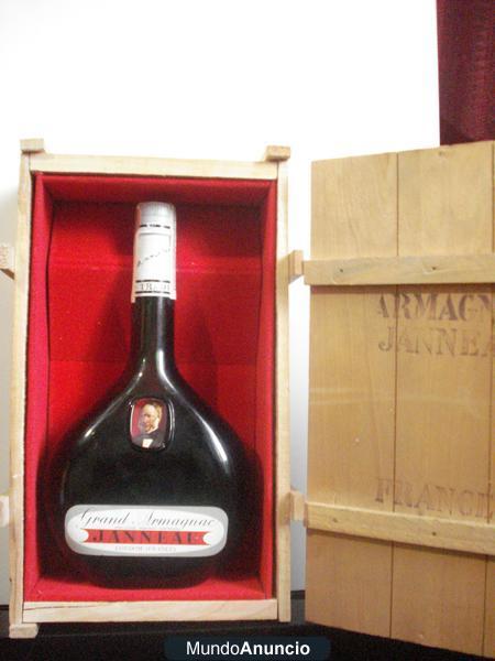 Brandy Grand Armagnac,del año ´60 con caja original de madera