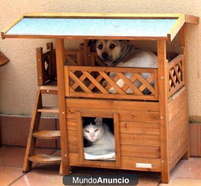 Casita para gato de madera