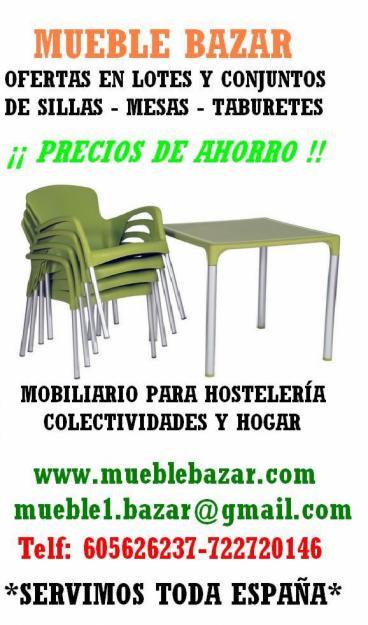 Sillas y mesas para hostelería con los mejores precios