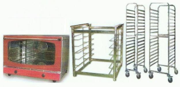 Horno conveccion-Lote panaderia: horno+carro 16 guias+mesa soporte+bandejas+manoplas