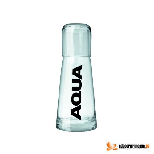 Set 4 Botellas con vaso Agua